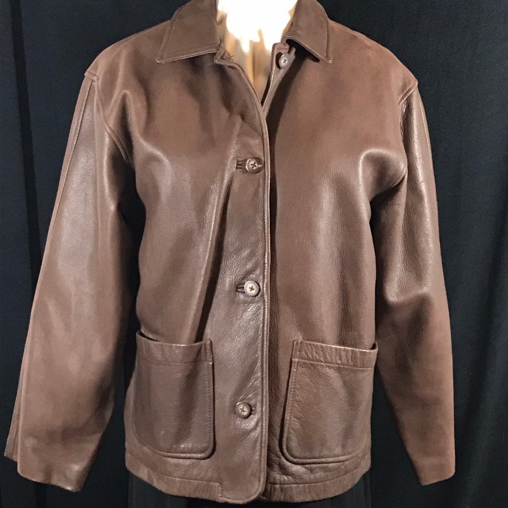 Vintage leather jacket perfectly distressed